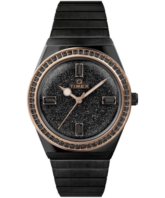 Timex Q Reissue TW2W10600 Horloge - Staal - Zwart - Ø 36 mm