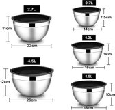 stainless steel salad bowls with airtight lid-5 pics