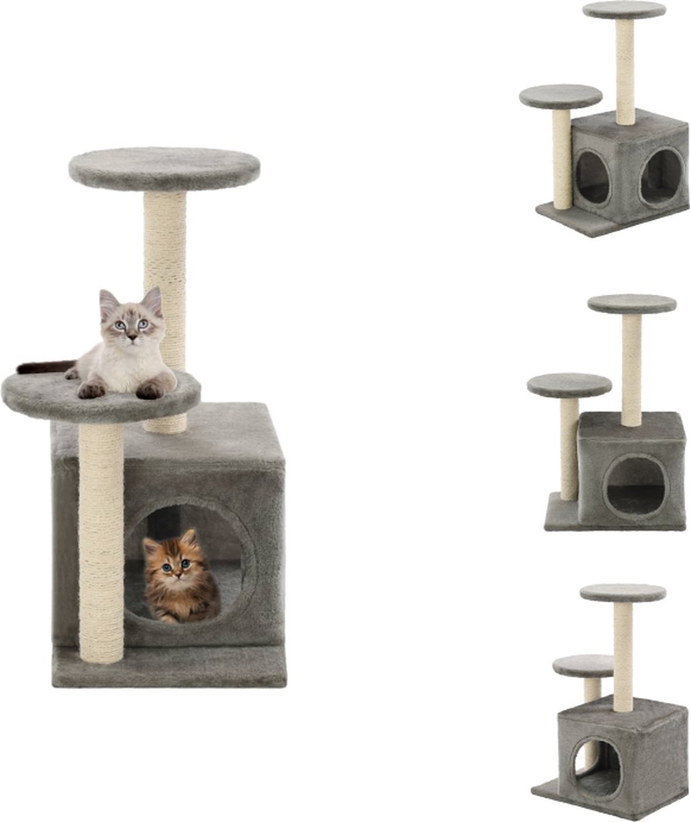 Arbre à Chat VidaXL Avec Griffoir Sisal – 40 Cm – Beige Et Marron – Neuf