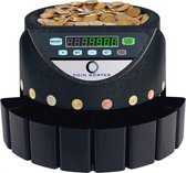 Jo-Jo Products 4U - Vevor® Muntenteller - Compacte Geldteller - Automatische Munttelmachine - 300 Munten per Minuut - Intelligente Detector - B30 cm x L39 cm x H26 cm - Zwart