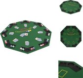 vidaXL Pokertafelblad - Groen - 120 x 120 cm - Inklapbaar - Pokertafel