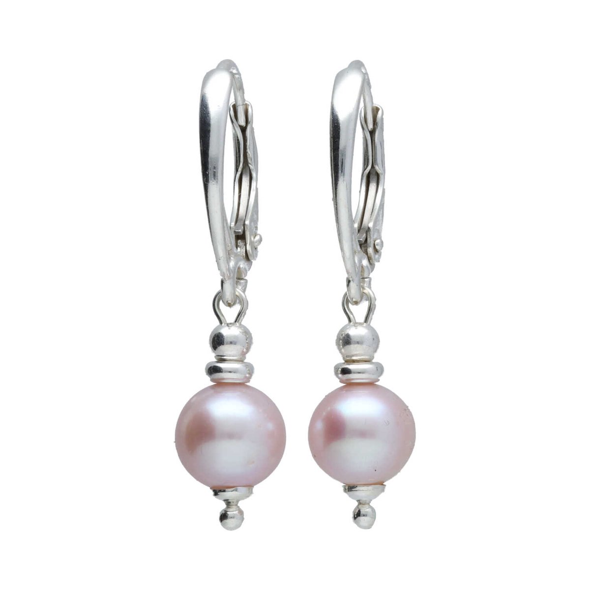 Bela Donaco Oorbellen Classic – orchid parels – Sterling Zilver