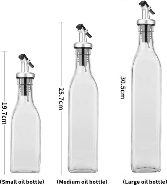 Mikinona Kookoliecontainer Plastic Oliefles Brede Opening Druppeloliedispenser Keukenessential