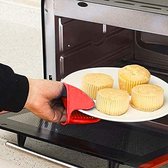 Narimano® 1 Stuk- draagbare ovenhandschoenen voor rechter- en linkerhand -Siliconen ovenwanten - Hittebestendige antislip knijpgrepen