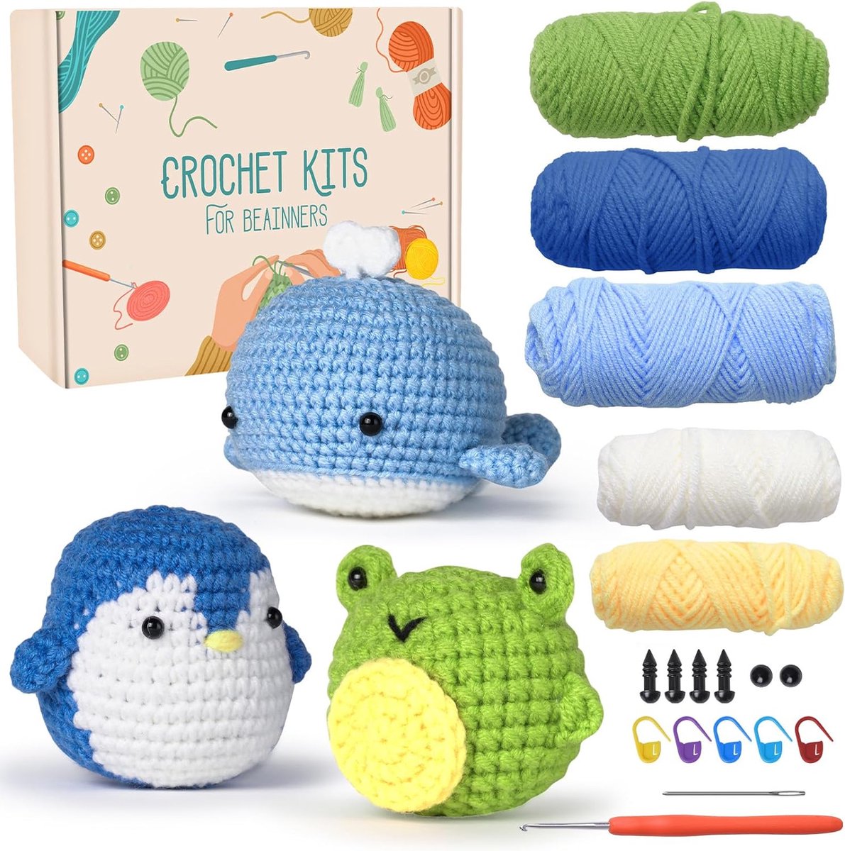 Aeelike 59 stuks haaknaaldenset paars zwanenzee haakset voor beginners, kleurrijke haaknaalden met zachte greep voor haakgaren en wol Aeelike 59 stuks haaknaaldenset paars zwanenzee haakset voor beginners, kleurrijke haaknaalden met zachte greep voor haakgaren en wol