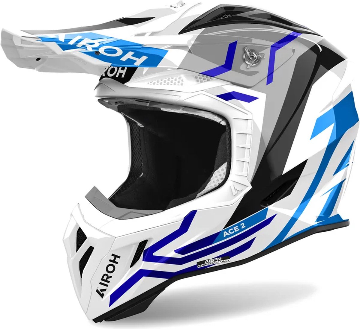Airoh Aviator Ace 2 Ground Blue Gloss S - Maat S - Helm