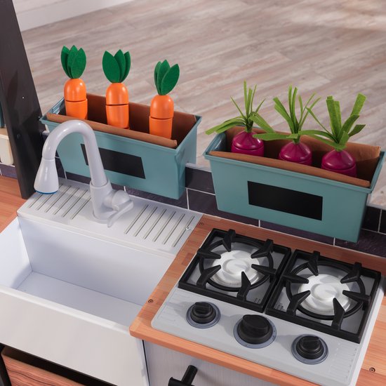 Cuisine Enfant KidKraft Farm To Table - Bois - Avec Accessoires Et Légumes - Dès 3 Ans