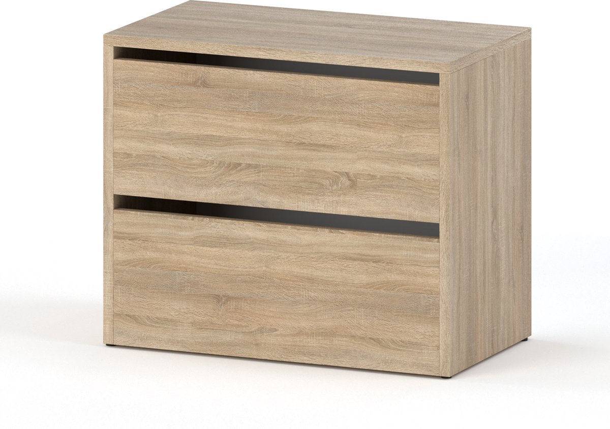Meubel Square - Schoenenkast STEP - Eiken - Modulaire schoenenkast zonder handgrepen