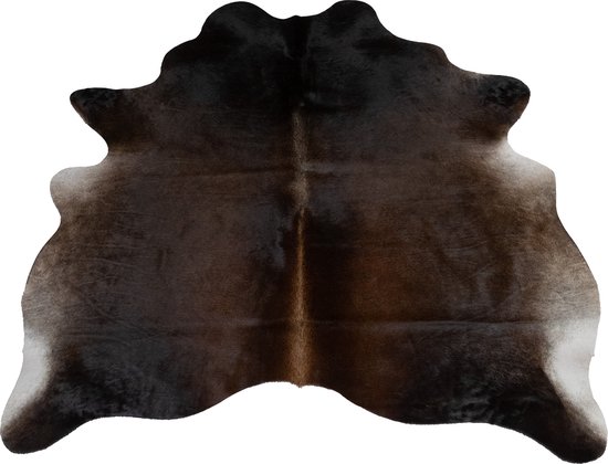 Koeienhuid vloerkleed Donker bruin | dikke kwaliteit koeienkleed | Ecologisch gelooide koeienvellen | Uniek gefotografeerde koeienhuiden