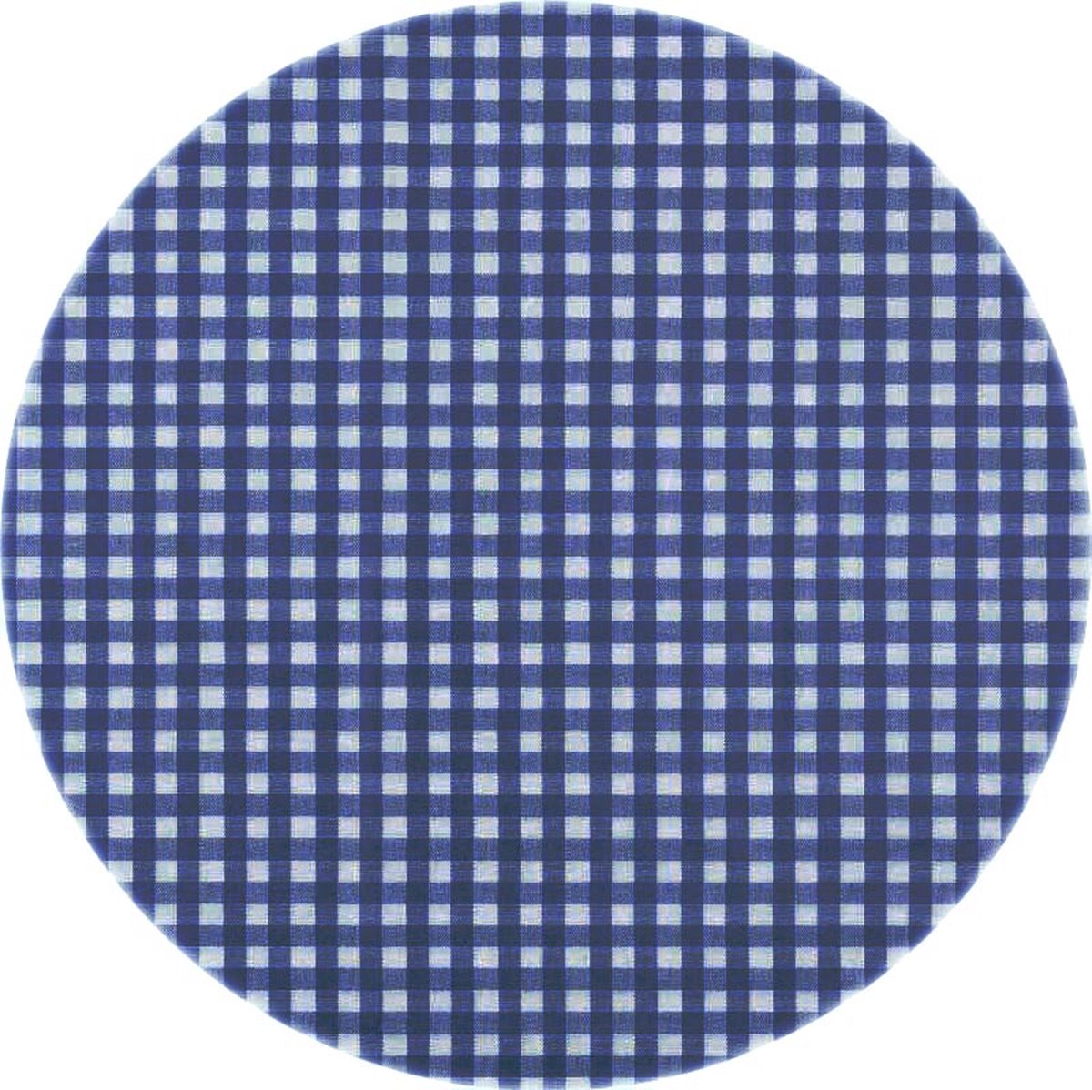 Rond Tafelzeil - Ø 140 cm - Ruitje -Donkerblauw