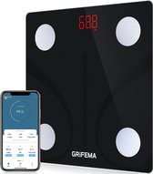 Slimme Bluetooth Personenweegschaal - met MovingLife App - Hoge Precisieweegschaal met 13 Lichaamsbewakingsfuncties - Max. 150kg - Zwart