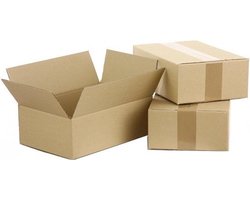 5 x Kartonnen Dozen In Enkelgolfkarton 30x20x10cm / verzenddozen / Amerikaanse vouw dozen / dozen karton