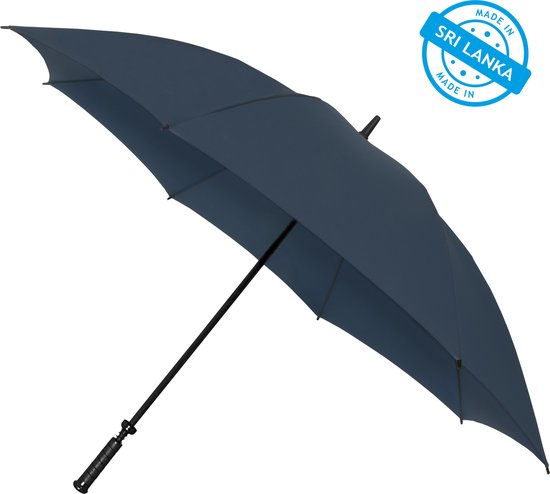 Foto: Falcone stormparaplu xxl handopening windproof 140 cm marine blauw