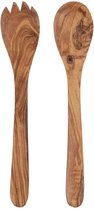 Bowls and Dishes Pure Olive Wood olijfhouten Slacouvert 4-tand (35 cm) - Cadeau tip!