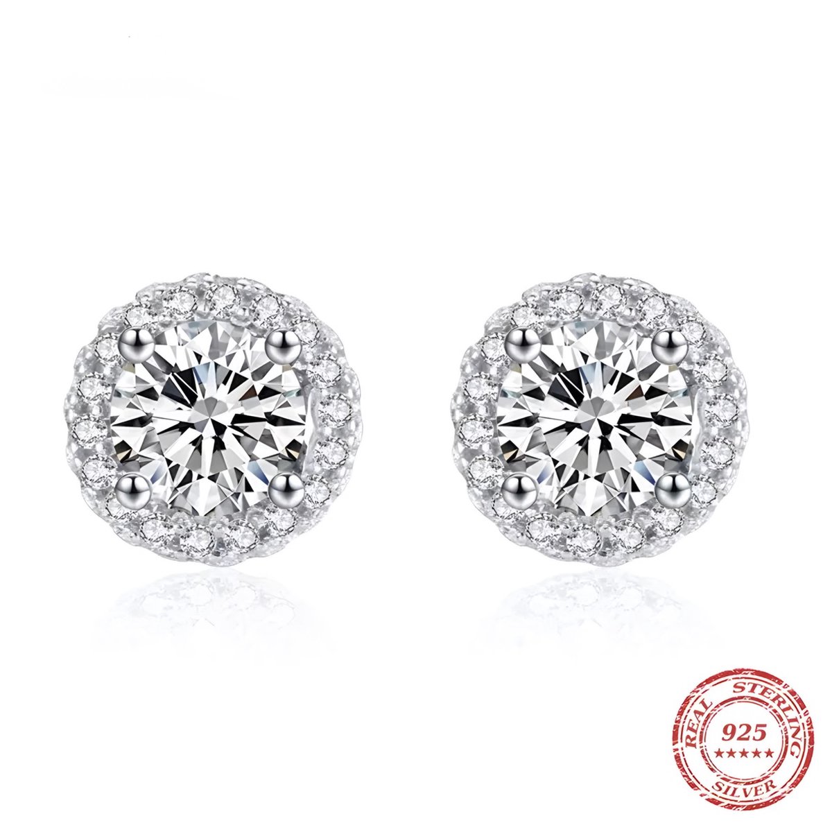 Borasi Elegante Oorknopjes | 925 Sterling Zilver | Dames Sieraden | Oorbellen | Dames Oorbellen | Luxe Geschenkzakje |