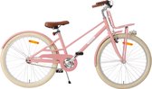 AMIGO Vélo Enfant Urbain - 24 pouces 35 cm - 8 à 12 ans - Vélo Fille avec Frein à Rétropédalage et V-Brake - Rose Saumon