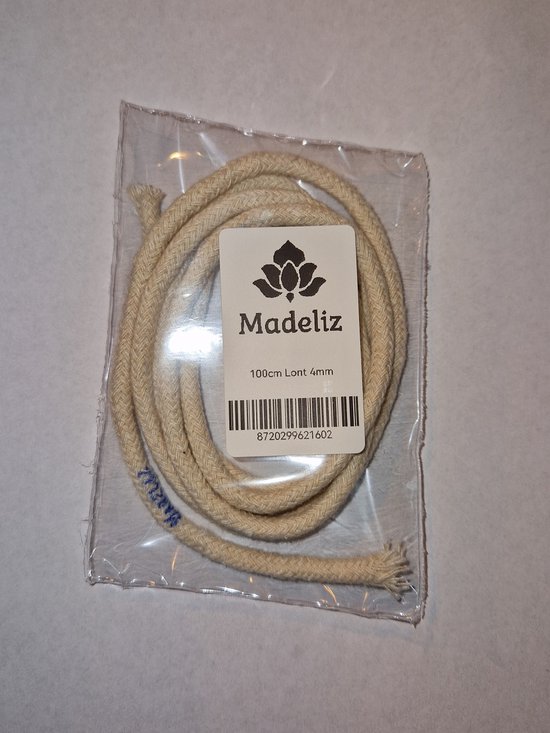 Ronde olielampen lont 100CM - EXTRA LANG - olielamp - Long Burn - 4 mm — afbeelding 3