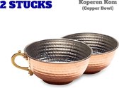 Koperen Bowl 2 Stuks - Koperen Kom-Bowls Set - Koperen Decoratie Keukengerei