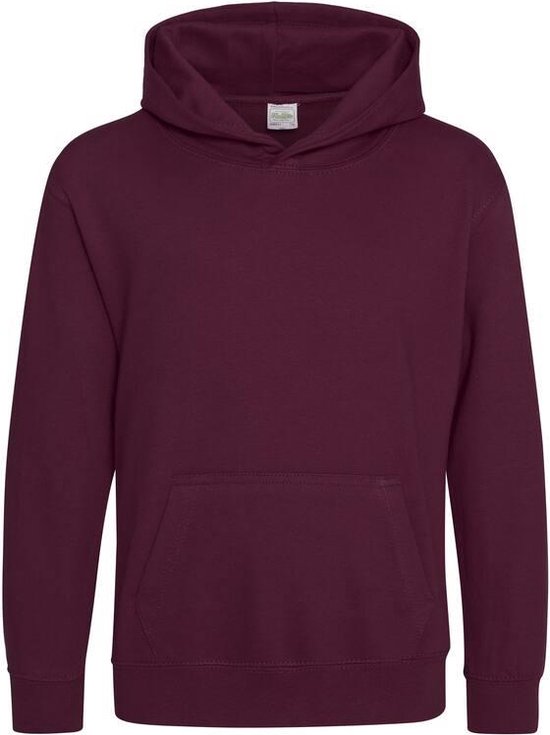 Just Hoods Kids Hoodie Burgundy Maat 3/4 (XS)