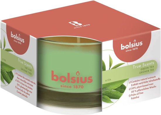 Bolsius Geurkaars True Scents Green Tea - 5 cm / ø 8 cm