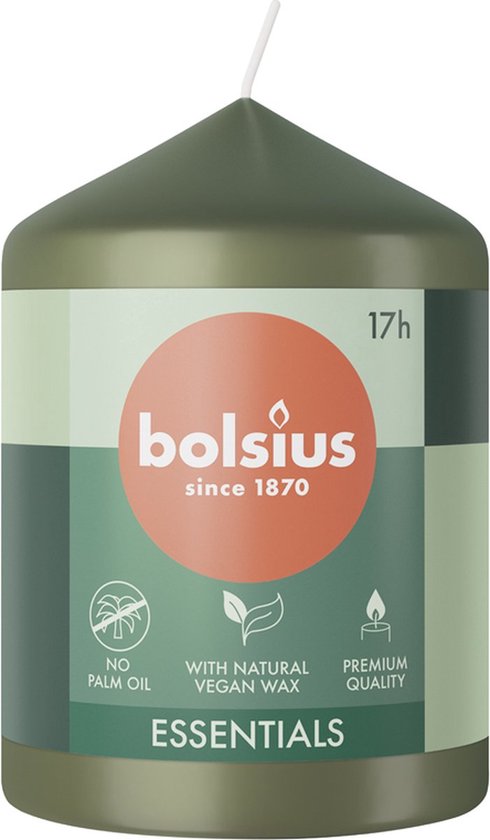 Bolsius Essentials Stompkaars 80/58 Fresh Olive