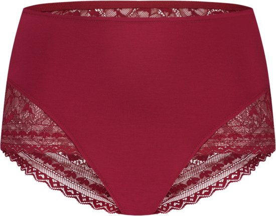 Ten Cate Dames Secrets Modal Slip Lace Beet Red L