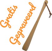 Schoenlepel van hout - GRATIS Gegraveerd - Leuk kado - 37 cm. - Leuk cadeau - persoonlijk Moederdag cadeau