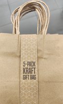 5x Cadeauverpakking - Cadeauzakjes - Traktatie Uitdeel Bags Karton - Mini Uitdeel zakjes - 11x6x15cm - Craft Gift Bags - 10stuks - Karton.