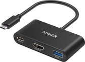 Anker-PowerExpand USB C-hub,3-in-1 USB C-hub met 4K HDMI,100W Power Delivery, USB 3.0-datasluiting, voor iPad Pro, MacBook Pro, MacBook Air, XPS, Note 20, Spectre en meer