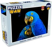 Puzzel Papegaai - Vogel - Veren - Blauw - Legpuzzel - Puzzel 1000 stukjes volwassenen