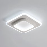 Delaveek-Vierkante Moderne LED plafondlamp -24W- 6500K Koel Wit - Wit - Aluminium