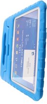 New Age Devi - Étui pour tablette Kinder: Blauw, Poignée, Antichoc, Support - Étui de protection pour Samsung Galaxy Tab 4 (10.1) - Adapté aux enfants - Contre les chutes !