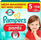 Pampers - Pantalon de Protection Premium - Taille 5 - Mega Boîte Mensuelle - 174 pièces - 12/17 KG