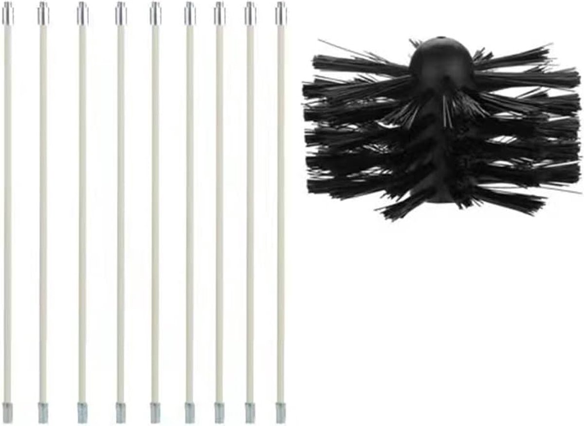 Goedkoopste Lexium Schoorsteenveegset - Schoorsteenreiniger - Schoorsteenborstel - Veegkit - Schoorsteen Veegset