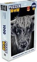 Puzzel Schotse hooglander - Zwart - Koe - Dieren - Legpuzzel - Puzzel 1000 stukjes volwassenen