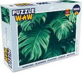 Puzzel Monstera - Bladeren - Planten - Jungle - Natuur - Legpuzzel - Puzzel 1000 stukjes volwassenen