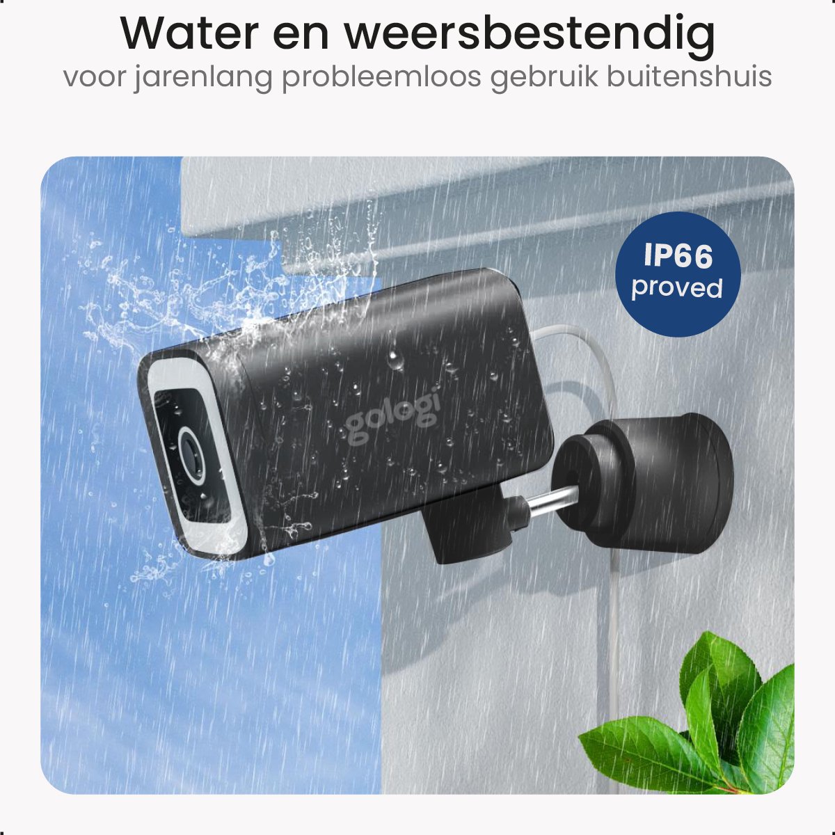 Gologi Premium Outdoorcamera - Buitencamera met Nachtzicht - Beveiligingscamera - Security Camera - 4MP - IP Camera - Geluid en Bewegingsdetectie - Met Kabel - Met Wifi en App - Zwart – foto 4