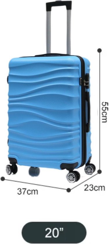 Koffer Traveleo Babij ABS04 LichtBlauw handbagage maat S