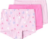 NAME IT NMFTIGHTS 3P PINK HEARTS NOOS Meisjes Onderbroek - Maat 86