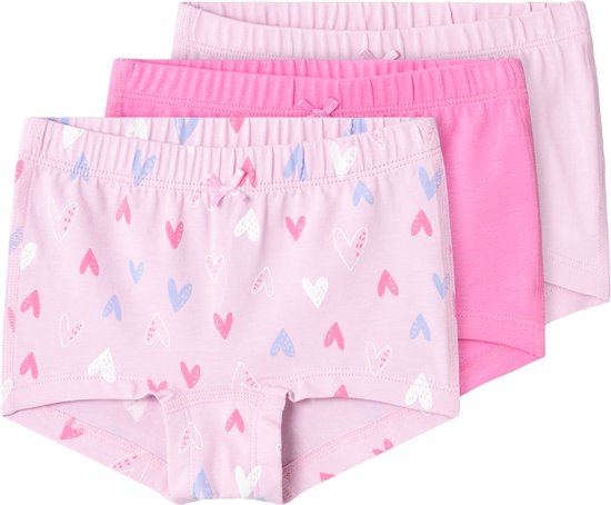 NAME IT NMFTIGHTS 3P PINK HEARTS NOOS Sous-vêtements Filles - Taille 86