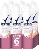 Rexona Deodorant Tropical - 6 x 200 ml. - MotionSense - Voordeelverpakking