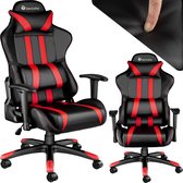 Tectake - Gaming chair - bureaustoel Premium racing style zwart/rood