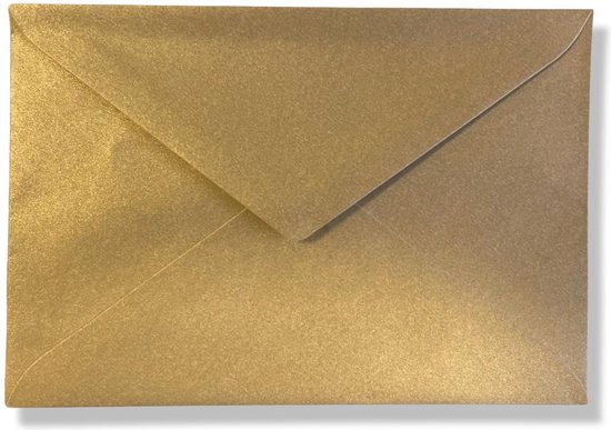 Cards & Crafts Luxe C6 Enveloppen - Goud - 162x114mm - Puntklepsluiting