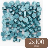 Sealing Wax 2x 100 stuks - Zegellak - Seal - Lakzegel - Stempelen - 35 Gram - Baby Blauw tijdelijk 1+1