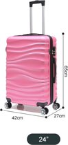 Koffer Traveleo Babij ABS04 Roze maat L