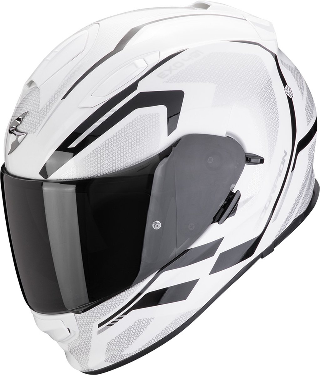 Scorpion Exo 491 Kripta White-Black 2XL - Maat 2XL - Helm