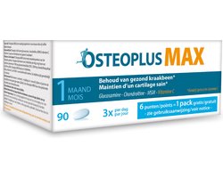 Osteoplus Tabletten Max Glucosamine, Chondroïtine, MSM en Vitamine C - Voor Gezond Kraakbeen – 90 tabletten