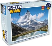 Puzzel Zwitserse Matterhorn in de middag naast de Riffelsee in Zermatt - Legpuzzel - Puzzel 500 stukjes