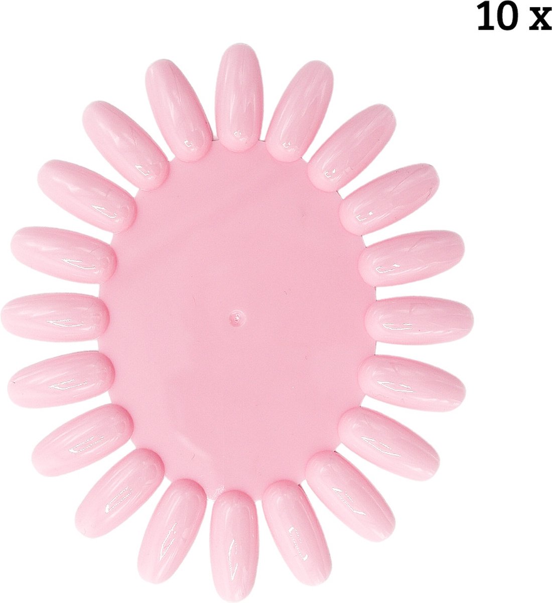 Boozyshop ® Nagel display - Nagellak waaier - Nagelwiel - Kleurenwaaier - Voor het oefenen van Nail Art - Nail Wheels Pink - 10 stuks