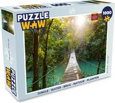 Puzzel Jungle - Water - Brug - Natuur - Planten - Legpuzzel - Puzzel 1000 stukjes volwassenen